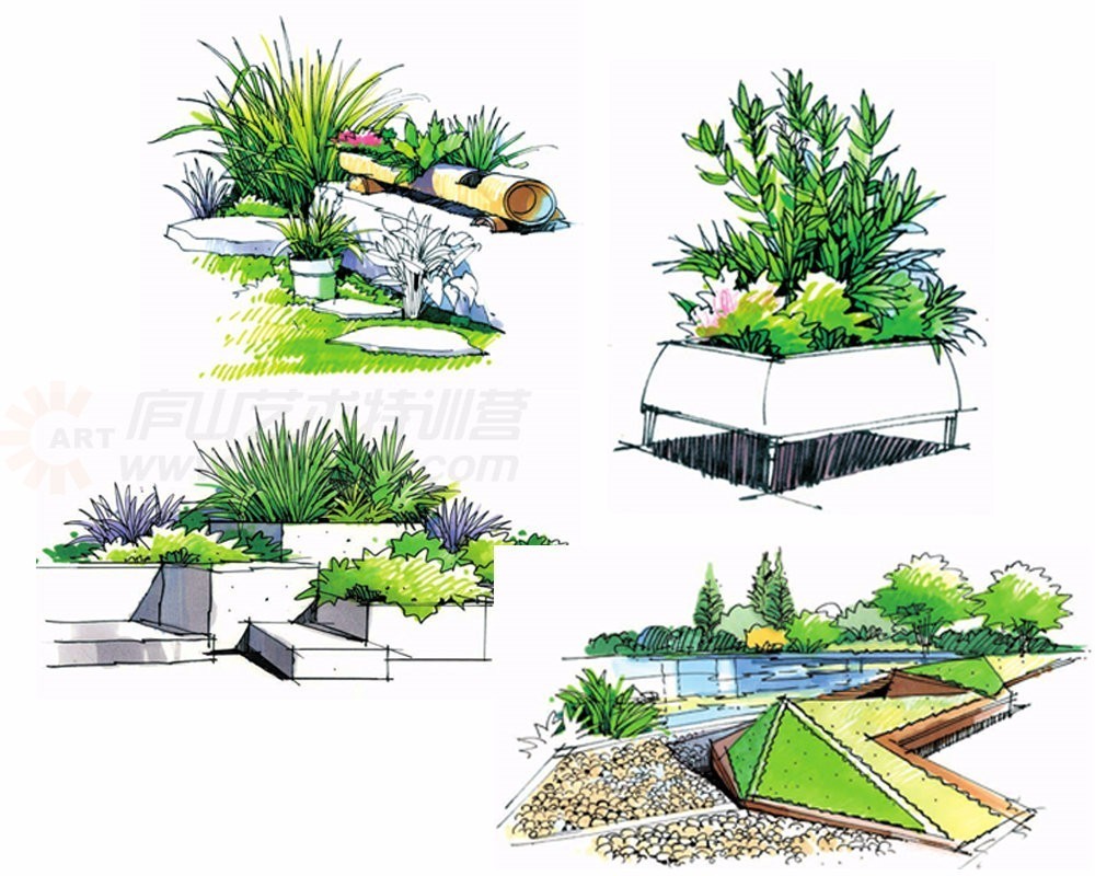 純干貨 | 景觀設(shè)計(jì)馬克筆著色技法~